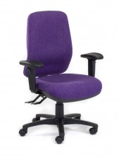 Bodyline Plus HB Synchron. HD Ratchet. Wide Seat. Arms. Black Base. Fabric Any Colour